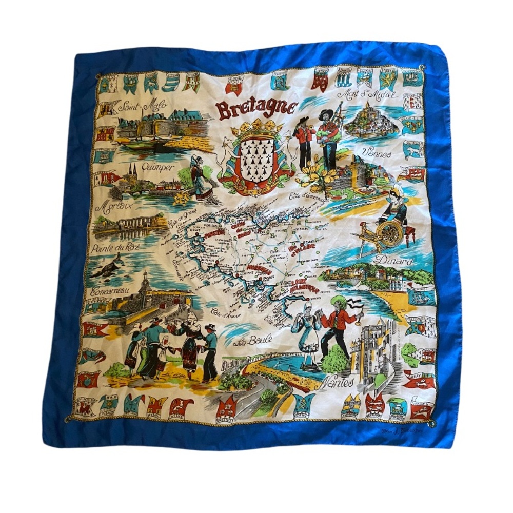 TEXTURE BRETAGNE Square Scarf NWOT